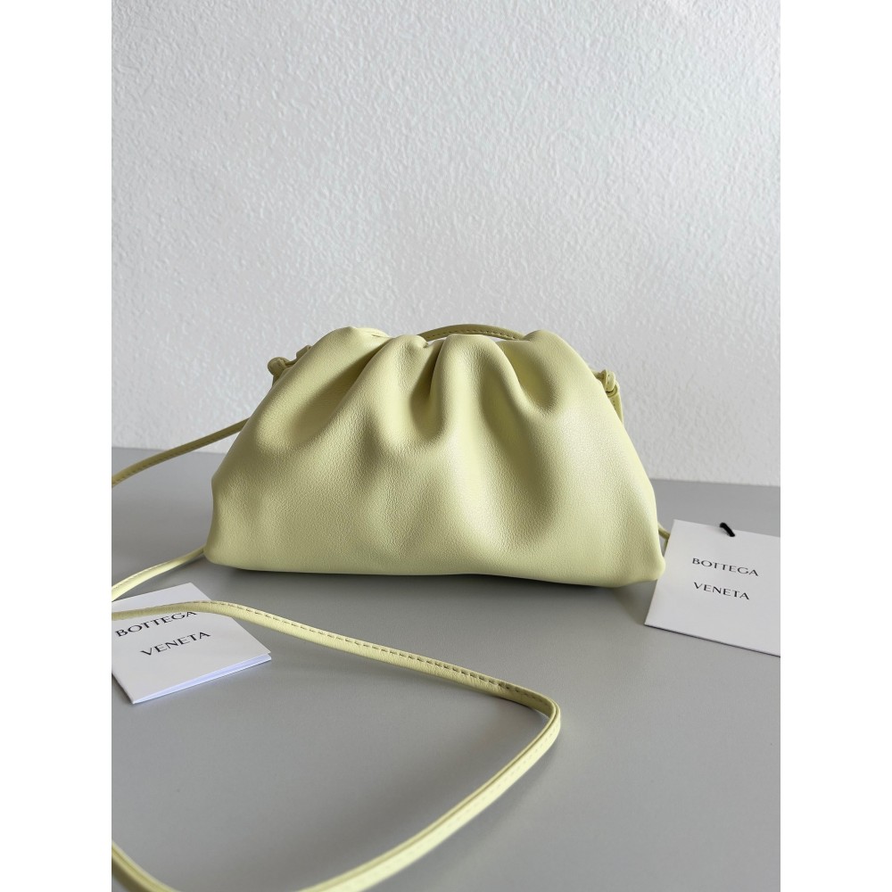 Bottega Veneta Mini Pouch Bag In Zest Washed Calfskin LDBS244086