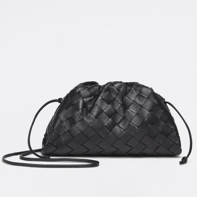 Bottega Veneta Mini Pouch In Black Intrecciato Lambskin LDBS244089