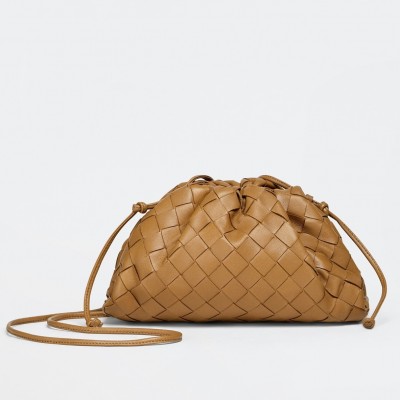 Bottega Veneta Mini Pouch In Caramel Intrecciato Lambskin LDBS244092