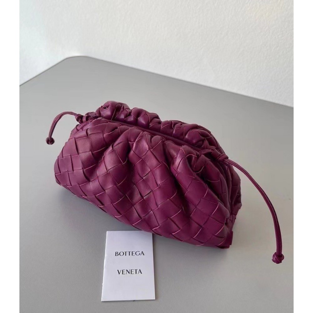 Bottega Veneta Mini Pouch In Cinnabar Intrecciato Lambskin LDBS244094