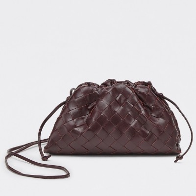 Bottega Veneta Mini Pouch In Grape Intrecciato Lambskin LDBS244095