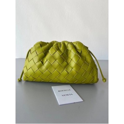 Bottega Veneta Mini Pouch In Kiwi Intrecciato Lambskin LDBS244098