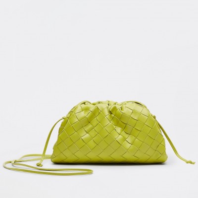 Bottega Veneta Mini Pouch In Kiwi Intrecciato Lambskin LDBS244098