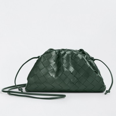 Bottega Veneta Mini Pouch In Raintree Intrecciato Lambskin LDBS244100