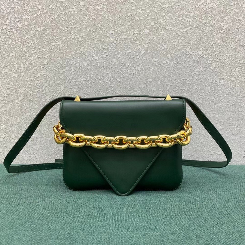 Bottega Veneta Mount Small Bag In Green Calfskin LDBS244120