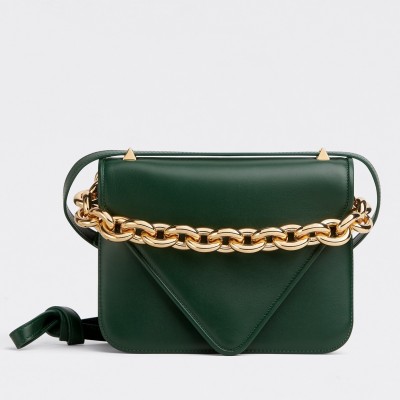 Bottega Veneta Mount Small Bag In Green Calfskin LDBS244120