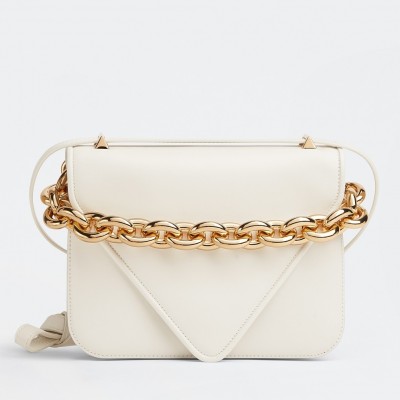 Bottega Veneta Mount Small Bag In White Calfskin LDBS244123