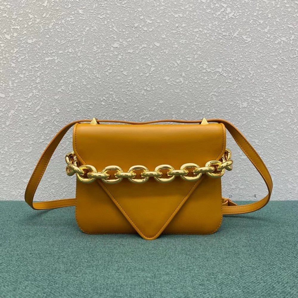 Bottega Veneta Mount Small Bag In Yellow Calfskin LDBS244124