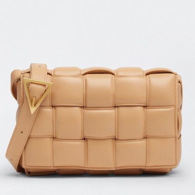 Bottega Veneta Padded Cassette Bag In Almond Lambskin LDBS244126