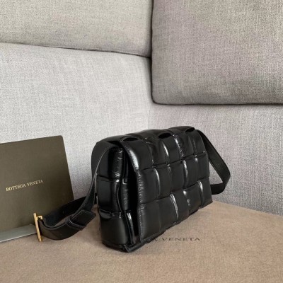 Bottega Veneta Padded Cassette Bag In Black Calfskin LDBS244128