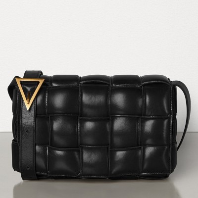 Bottega Veneta Padded Cassette Bag In Black Calfskin LDBS244128