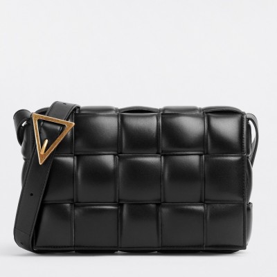 Bottega Veneta Padded Cassette Bag In Black Lambskin LDBS244129