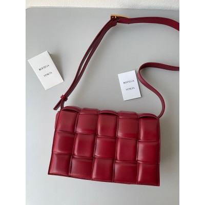 Bottega Veneta Padded Cassette Bag In Dard Red Lambskin LDBS244134