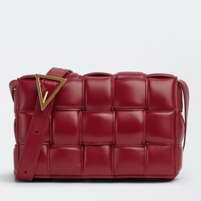 Bottega Veneta Padded Cassette Bag In Dard Red Lambskin LDBS244134