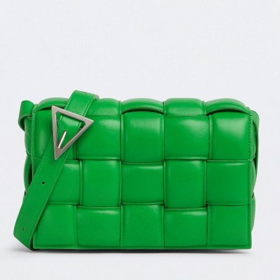 Bottega Veneta Padded Cassette Bag In Green Lambskin LDBS244138