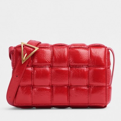 Bottega Veneta Padded Cassette Bag In Red Deerskin LDBS244152