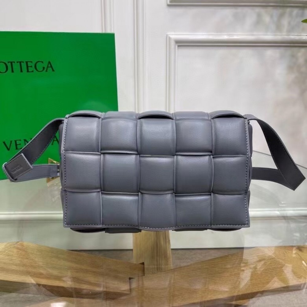 Bottega Veneta Padded Cassette Bag In Thunder Calfskin LDBS244154