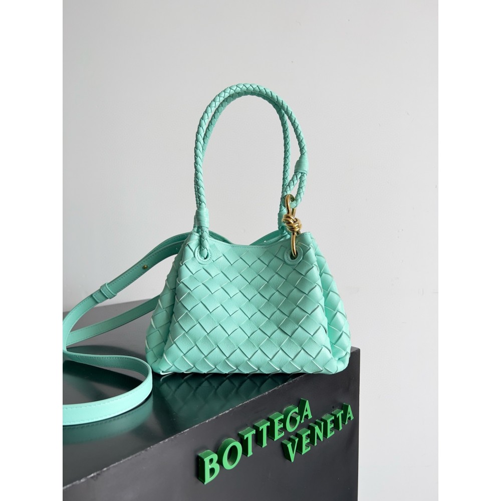 Bottega Veneta Parachute Small Bag in Green Oasis Intrecciato Lambskin LDBS244162