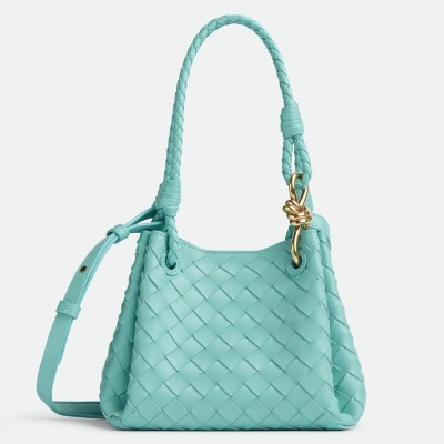 Bottega Veneta Parachute Small Bag in Green Oasis Intrecciato Lambskin LDBS244162