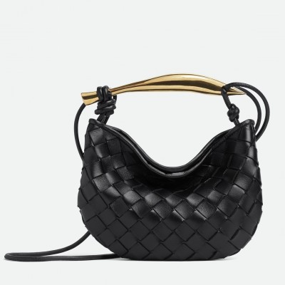 Bottega Veneta Sardine Mini Bag In Black Intrecciato Lambskin LDBS244173