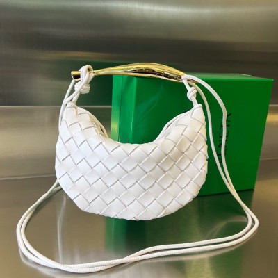 Bottega Veneta Sardine Mini Bag In White Intrecciato Lambskin LDBS244176