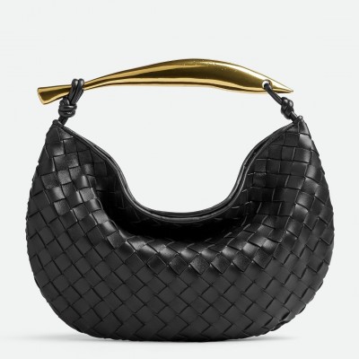 Bottega Veneta Sardine Small Bag In Black Intrecciato Lambskin LDBS244178