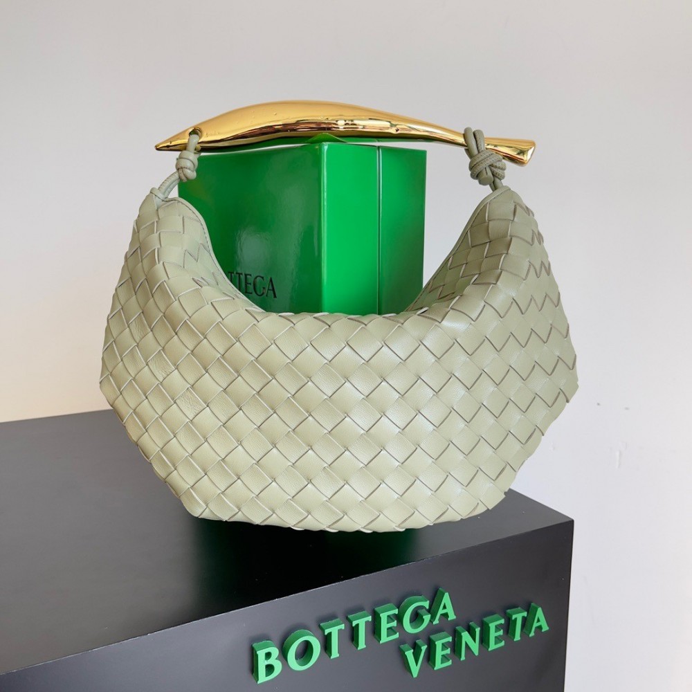 Bottega Veneta Sardine Small Bag In Travertine Intrecciato Lambskin LDBS244179