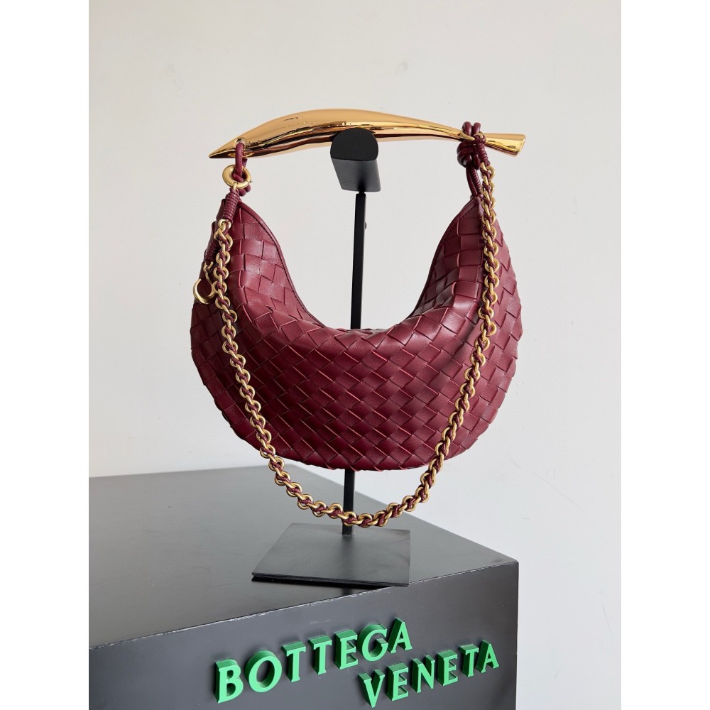 Bottega Veneta Sardine Small Bag with Chain in Barolo Lambskin LDBS244181