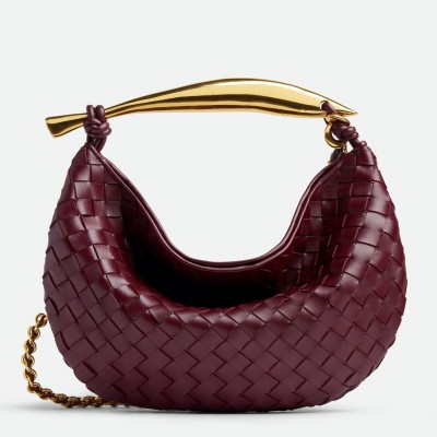 Bottega Veneta Sardine Small Bag with Chain in Barolo Lambskin LDBS244181