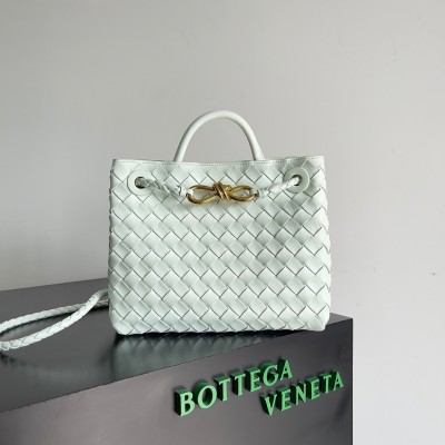 Bottega Veneta Small Andiamo Bag In Glacier Intrecciato Lambskin LDBS244186