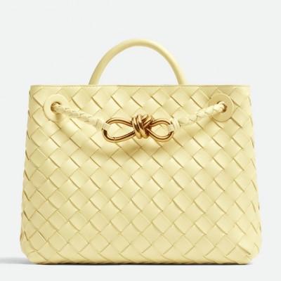 Bottega Veneta Small Andiamo Bag In Ice Cream Intrecciato Lambskin LDBS244187