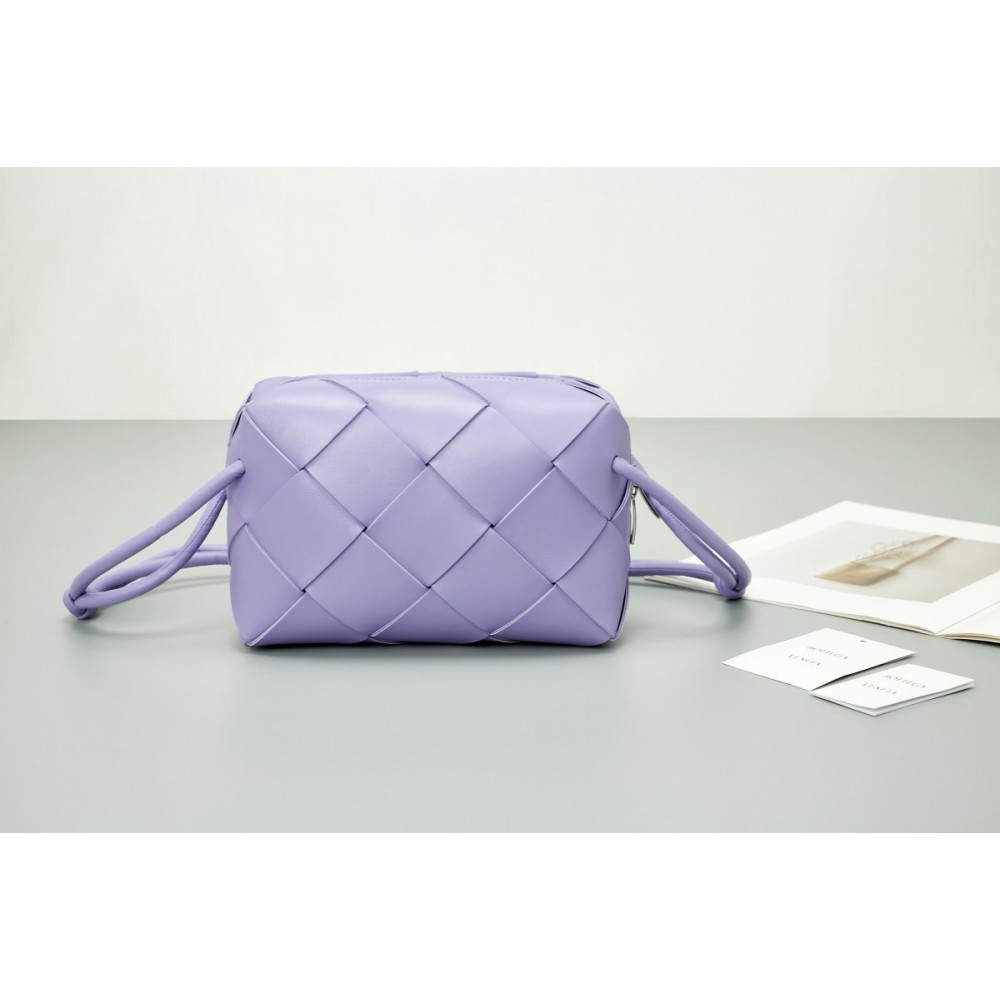 Bottega Veneta Small Cassette Camera Bag In Wisteria Lambskin LDBS244199