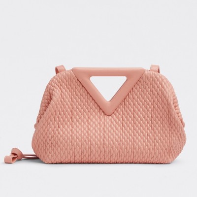 Bottega Veneta Small Point Bag In Peachy Quilted Leather LDBS244220