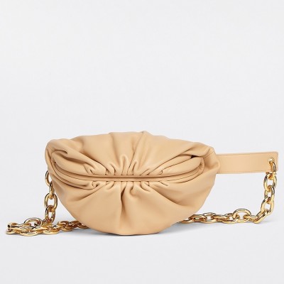 Bottega Veneta The Belt Chain Pouch In Almond Nappa Leather LDBS244231