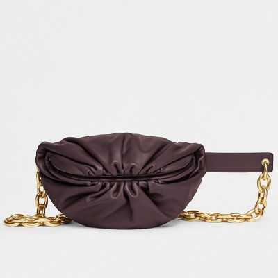 Bottega Veneta The Belt Chain Pouch In Grape Nappa Leather LDBS244233