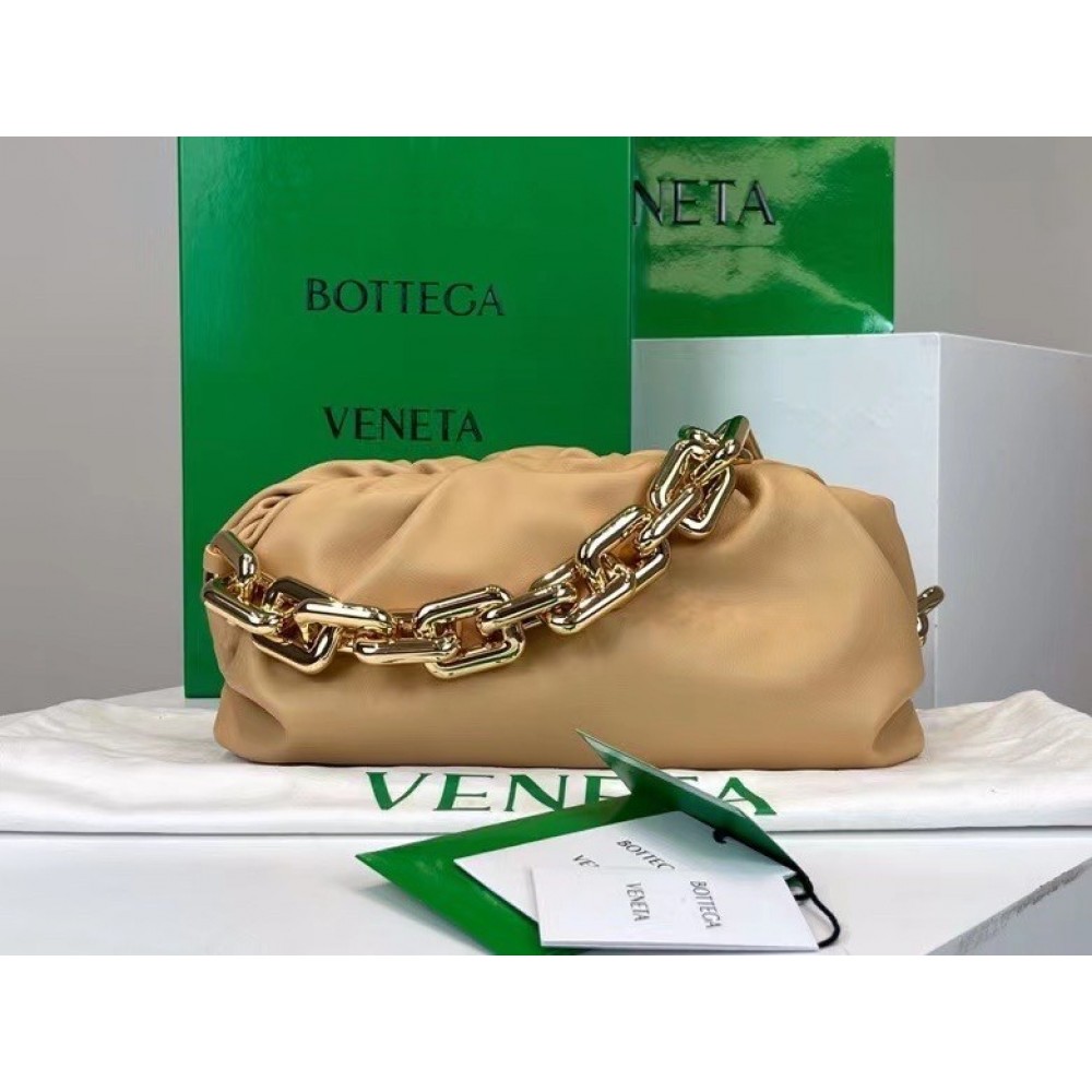 Bottega Veneta The Chain Pouch Bag In Beige Calfskin LDBS244236