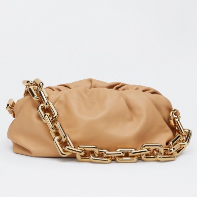 Bottega Veneta The Chain Pouch Bag In Beige Calfskin LDBS244236