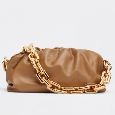 Bottega Veneta The Chain Pouch Bag In Teak Calfskin LDBS244239