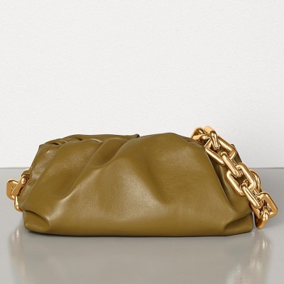 Bottega Veneta The Chain Pouch In Moutarde Calfskin LDBS244245