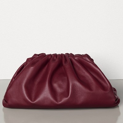 Bottega Veneta The Pouch Clutch In Bordeaux Calfskin LDBS244259