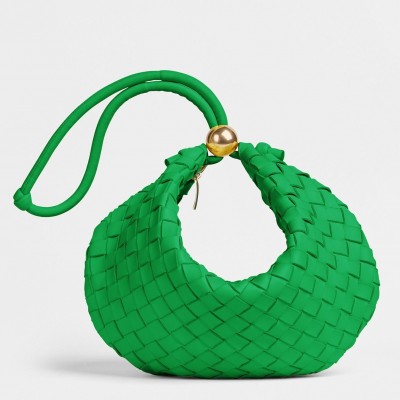 Bottega Veneta Turn Bag In Green Intrecciato Lambskin LDBS244277