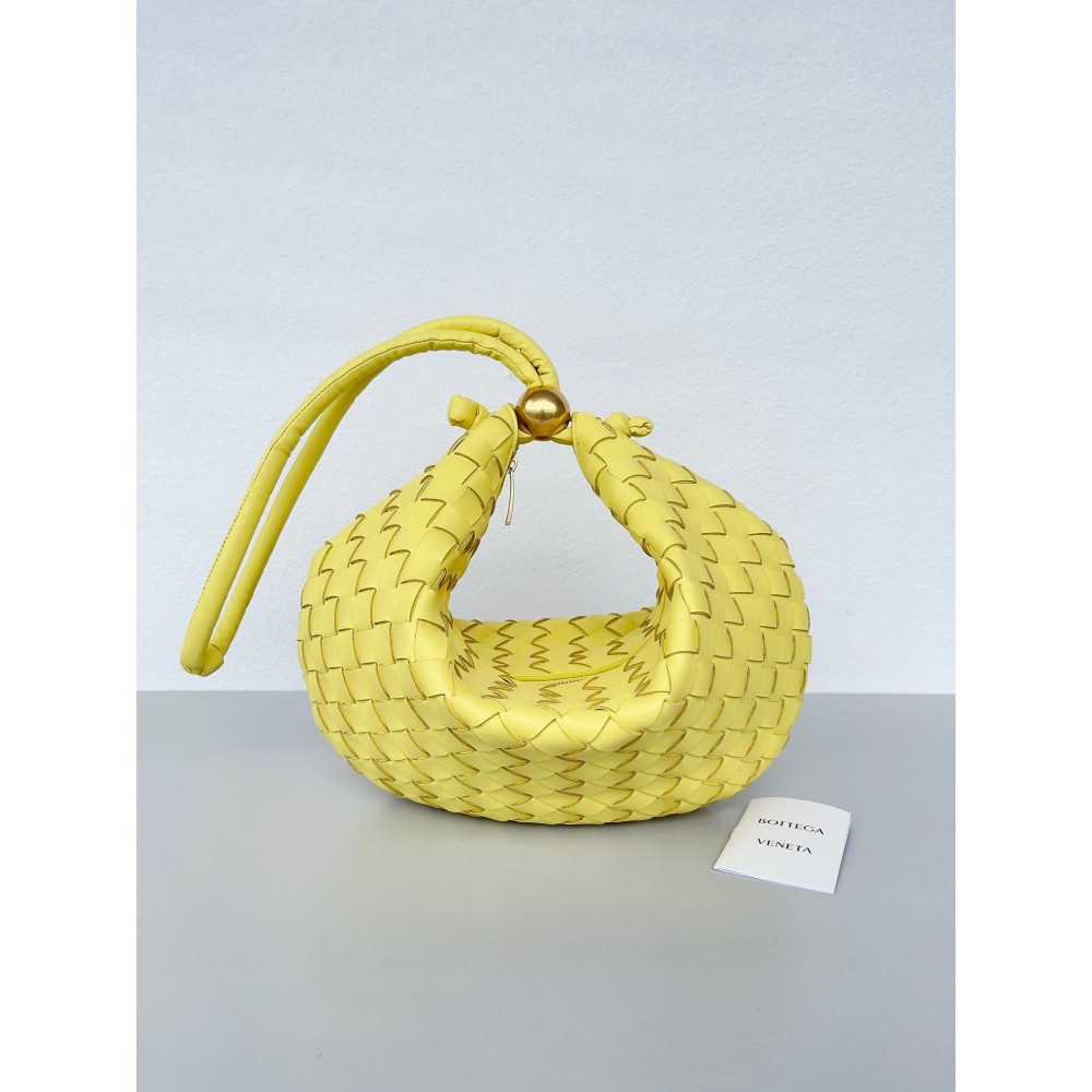 Bottega Veneta Turn Bag In Yellow Intrecciato Lambskin LDBS244278