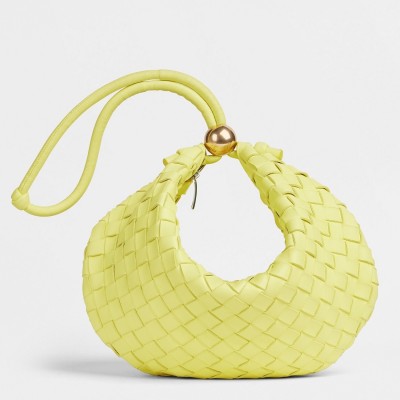 Bottega Veneta Turn Bag In Yellow Intrecciato Lambskin LDBS244278