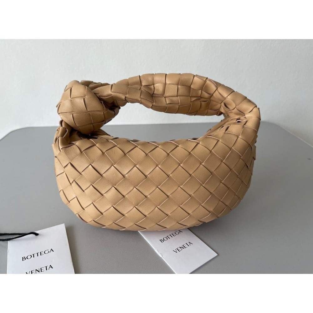 Bottega Veneta BV Jodie Mini Bag In Almond Intrecciato Lambskin