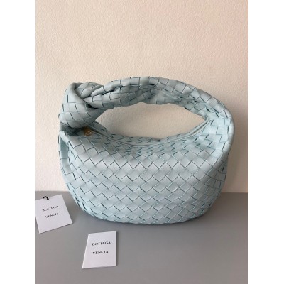 Bottega Veneta BV Jodie Teen Bag In Teal Washed Intrecciato Lambskin