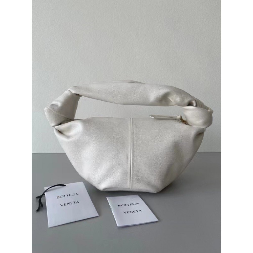 Bottega Veneta Double Knot Bag In White Calfskin