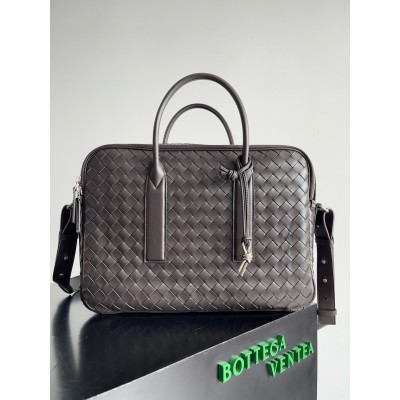 Bottega Veneta Getaway Briefcase in Fondant Intrecciato Calfskin