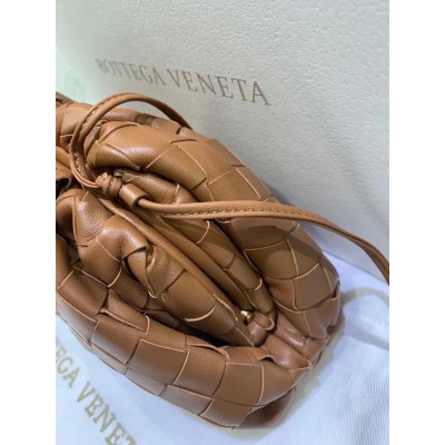 Bottega Veneta Mini Pouch In Caramel Intrecciato Lambskin