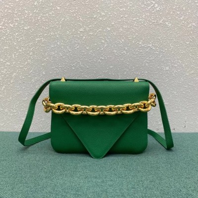 Bottega Veneta Mount Small Bag In Green Leather