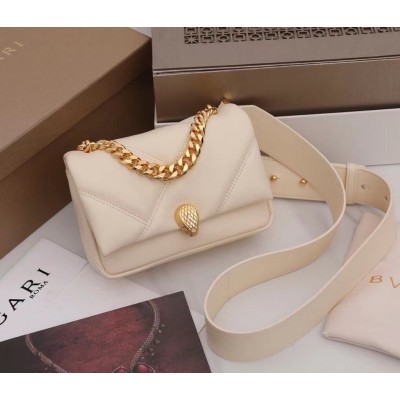 Bvlgari Serpenti Cabochon Mini Bag In White Calfskin LDBS243414